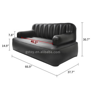 エコ厚くPVCダブルサイズソファ屋外キャンプ折りたたみエアチェアリビングルームインフレータブルソファ - Product Image 3