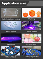 Lampe UV pour imprimante 3D SLA DLP, 1600W, 365nm, 395nm, 405nm, 80 LED, fabrication OEM, pour le durcissement de la résine et l'impression sérigraphique