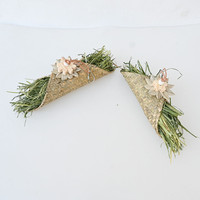Rouleaux d'herbe de Timothy écologiques pour oiseaux et lapins - Jouet multifonctionnel pour mâcher et aiguiser les dents, en feuilles de palmier et paille tressée