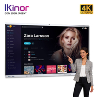 IKINOR 4K LCD 98 İnç İnteraktif Beyaz Tahta Paneli, Okul ve Ofis için 20 Noktalı Dokunmatik Intel Core ile
