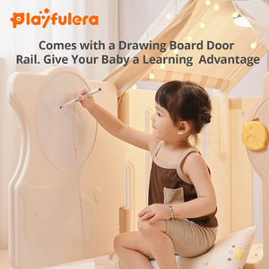 Rumah Bermain Bayi yang Dapat Diperluas dengan Papan Gambar, Lemari Penyimpanan Mainan Opsional - Ruang Bermain Pribadi - Product Image 4