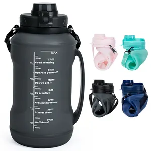 Custom Kids Foldable Drinking Bottle Sports Collapsible Silicone Water Bottle Hot Selling