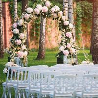 Arche de jardin de 7 pieds, arche métallique robuste, support décoratif pour treillis, idéale pour cérémonies de mariage, fêtes et plantes grimpantes