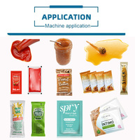 Machine d'emballage verticale automatique multifonctionnelle haute performance pour petits sachets de beurre de cacahuète, salade, ketchup, miel, confiture, pâte de tomate