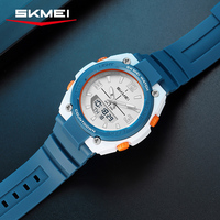 Jam Tangan SKMEI 2796 Trendy Dynamic Student Dual Display Multifungsi Tahan Air Olahraga Outdoor Pria Quartz Digital