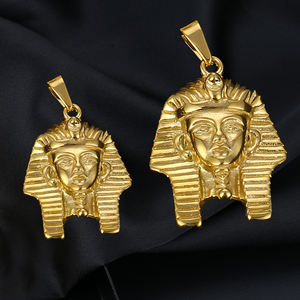 Iced Out Cz para hombre rey <span class=keywords><strong>egipcio</strong></span> TUT Faraón colgante oro <span class=keywords><strong>copto</strong></span> Ankh Cruz encanto Jesús pieza joyería León colgante Punk Rock - Product Image 3