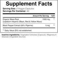 Capsules d'Énergie Sexmax avec Logo OEM pour Hommes et Femmes, Extrait de Racine de Maca Noire, Complément Alimentaire