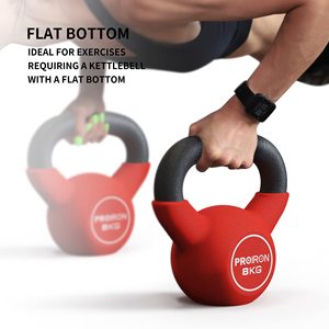 Kettlebell de neopreno para gimnasio en casa, logo personalizado negro duradero, 16kg, levantamiento de potencia usado - Product Image 5