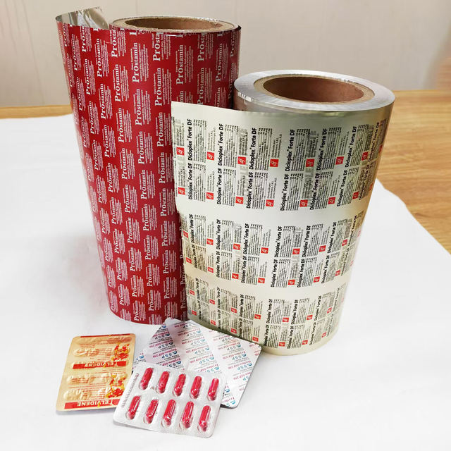 Custom Printed Medicine Packing Pharmaceutical Aluminum Blister Foil for Capsules Tablets Pills Food Grade Half Hard Temper Roll