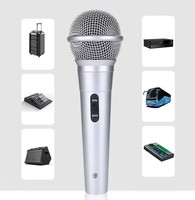 Microphone Karaoké Amplificateur Haut-parleur Domestique Conférence Haut-parleur d'Ordinateur Microphone Filaire à Bobine Dynamique pour Diffusion en Direct