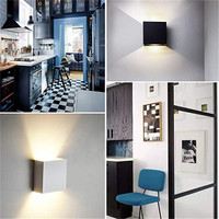 Applique murale LED extérieure et intérieure 6W 12W en aluminium étanche haut et bas