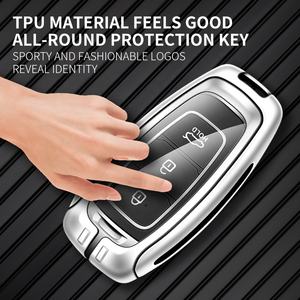 Étui de luxe en métal et cuir pour <span class=keywords><strong>clé</strong></span> de voiture <span class=keywords><strong>Hyundai</strong></span>, avec logo personnalisé, housse de <span class=keywords><strong>clé</strong></span> élégante anti-rayures avec porte-clés - Product Image 4