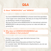 Monkshushu Jarabe de Alulosa 530g, Apto para Dieta Keto, Certificado Kosher, Sin OMG, Vegano, a Base de Plantas, Sin Gluten, Edulcorante de Fruta del Monje, Corea