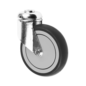 Medium Light Shopping Cart <strong>Casters</strong> Single Ball Bearing With Thread Guards Swivel Wheels Rubber <strong>Caster</strong> Wheels - Product Image 6