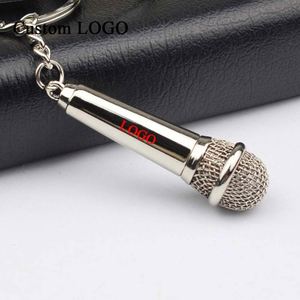 <b>Mini</b> <b>Microphone</b> Keychain with Flower Pattern - Ideal for Team Building Activities - Product Image 1