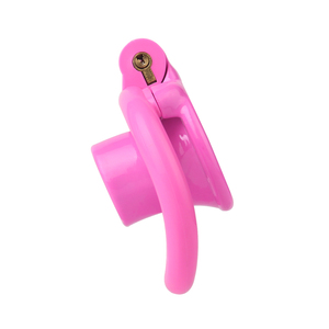 Dispositivo de castidad masculina, jaula para pene, ejercicio para hombre, impreso en <span class=keywords><strong>3D</strong></span>, accesorios de engranaje de Bondage rosa, anillo de pene corto plano de plástico ligero - Product Image 6