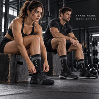 Chaussettes de sport personnalisées respirantes et rembourrées avec soutien de la voûte plantaire, chaussettes d'entraînement avec logo personnalisé, fabricant OEM ODM