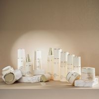 Emballages cosmétiques, flacons et pots en verre rechargeables, 30g 50g, pompes à lotion, sérigraphie, série Montagne enneigée, crème pour le visage au riz