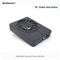 Subwoofer de voiture actif 500W MAX 10 pouces sous siège, Plug and Play, Classe AB, Haut-parleur de basses fin et puissant, Vente en gros