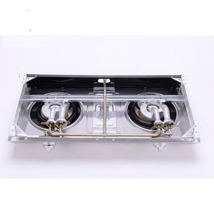Cuisinière à gaz portable à double brûleur avec couvercle de brûleur en acier inoxydable pour usage domestique - Product Image 5