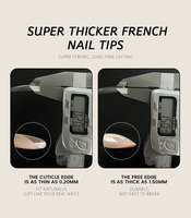 Nouvelle Arrivée 2026 – 280 faux ongles en PMMA style français par boîte, pour salon de manucure
