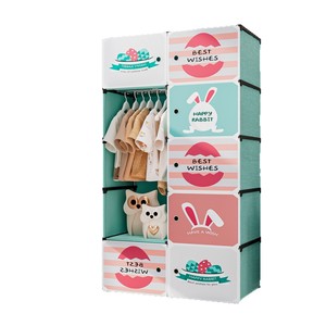 Armoire de rangement simple en plastique moderne pour chambre d'enfant, idéale pour maison de <span class=keywords><strong>location</strong></span>, mobilier de maison - Product Image 5