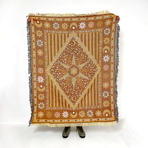 Thảm Ném Mới 100% Cotton Tái Chế Có Đai Tua Rua Thảm Xếp Chéo Lưng Thảm Bohemian Thảm Sofa Dệt - Product Image 6