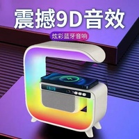 Haut-parleur lévitant commercial multifonctionnel avec chargeur sans fil, lumière RGB et réveil pour bureau – Vente en gros