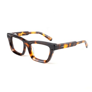 Montura de gafas de acetato de alta calidad hecha a mano montura de gafas de marco grueso inclinado tridimensional - Product Image 3