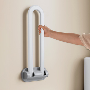 Barre d'appui pliable antidérapante pour toilettes, pour personnes âgées, pour une sécurité sans obstacle dans la salle de bain - Product Image 3