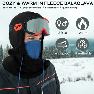 Maschera da Ciclismo, Guida, Viaggio e Sci per Uomo e Donna, Calda e Antivento per l'Inverno, Copricapo e Sciarpa per il Collo, Protezione dal Freddo - Product Image 2