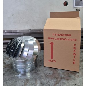 Ventilador de Techo Industrial de Acero Inoxidable, Tipo Campana Rotatoria Impulsada por el Viento, Independiente, Fabricado en Italia, para Extracción de Gases de Combustión - Product Image 5
