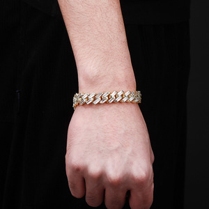 Collar Cubano con Hebilla de Resorte de Cobre y Circones Cuadrados de 12mm, Estilo INS Europeo y Americano, Cadena Hip-Hop para Hombre y Mujer, Joyería - Product Image 2