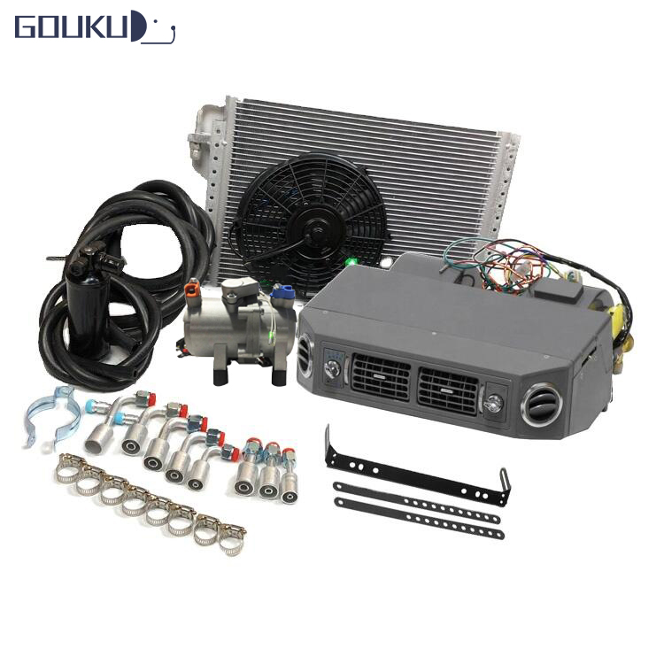 GOUKU Universal ac under dash kit heating and cooling 12V vehicle air conditioner for car