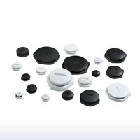 WZUMER Câble Nylon Plastique M12 Gris/Noir Fileté M20 Presse-étoupe Bouchon Aveugle M16