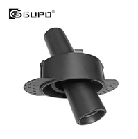 GUPO 2*9W Double tête 360° °   Spot encastré à cavité profonde réglable, anti-éblouissement, noir-blanc, lampe LED intégrée