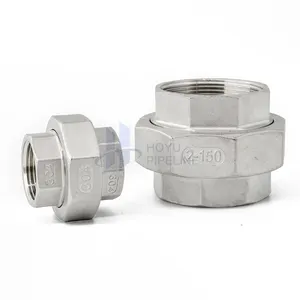 Classic style 304 stainless steel connect threaded union fitting 3/4"bsp union fitting water gas for water meter