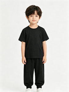 Magliette in Cotone Lavorato a Maglia Personalizzabili per Bambini, Top Casual per Ragazzi e Ragazze - Product Image 1