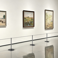 KAIYOMI Poteau de signalisation et barrière de file d'attente de luxe en acier inoxydable pour musée d'art avec éclairage