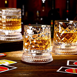 Verre à whisky rotatif anti-stress, modèle tendance pour la maison, avec base en cristal <span class=keywords><strong>de</strong></span> luxe léger, produit phare d'usine - Product Image 6