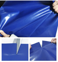 Rouleau de bâche en PVC robuste enduit, 610g 18oz, bleu, imperméable, tissé, pour camion, voiture, tente