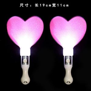 Custom Logo Eco-Friendly Plastic Heart Shaped LED <b>Glow</b> <b>Sticks</b> Portable Silk Screen Printed for Concerts <b>Weddings</b> Party - Product Image 2