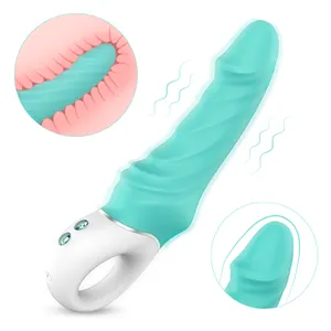 Dildoผู้หญิงของเล่นทางเพศVibratorกันน้ํามือถือ 9 ความเร็วผู้ใหญ่ซิลิโคนหีClit Orgasm Stick Vibratorช่วยตัวเอง