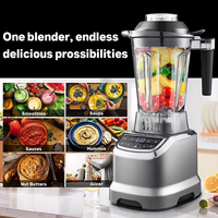 Blender professionnel de cuisine 1800W, capacité 1,85L, 8 vitesses, lame en acier inoxydable, plastique sans BPA, pour smoothies