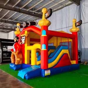 Château gonflable à thème pirate avec toboggan, qualité commerciale, combo pour fêtes et événements pour enfants, trampoline robuste pour <span class=keywords><strong>location</strong></span> - Product Image 2