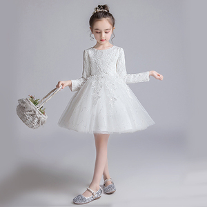 Robe de princesse personnalisée en gros pour enfants, à manches longues, en gaze moelleuse, pour spectacle et fête - Product Image 3