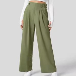 Nouvel Arrivage – Pantalon Large Femme Taille Haute en Lin Léger de Haute Qualité, Style Décontracté et Professionnel - Product Image 6