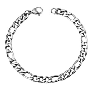<span class=keywords><strong>Set</strong></span> <span class=keywords><strong>Collana</strong></span> <span class=keywords><strong>e</strong></span> <span class=keywords><strong>Bracciale</strong></span> da <span class=keywords><strong>Uomo</strong></span> Hip Pop in Acciaio Inossidabile 316L con Catena Cubana a Coda di Volpe - Product Image 5