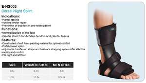 E-Life-Attelle de nuit pour immobilisation des pieds E-NS003 réglable, médical et souple, pour fasciite plantaire - Product Image 5