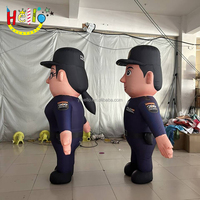 Costume de policier gonflable de dessin animé de marche gonflable d'événement publicitaire